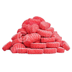 Cambie Cherry Slices Candy close-up shows soft, chewy bite and bold cherry flavor for anytime snacking
