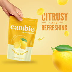 Cambie Lemon Drops individually wrapped for on-the-go freshness