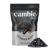 Cambie soft black licorice bite-size pieces offering shareable Nordic flavor.