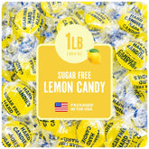Cambie Sugar Free Lemon Drops bag on kitchen counter for keto-friendly snacking