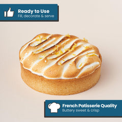 Cambie white chocolate-coated tart shells maintain firmness and resist sogginess during filling