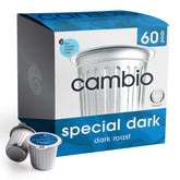 Cambio Roasters Special Dark Pods brew and pour for a bold, balanced cup.