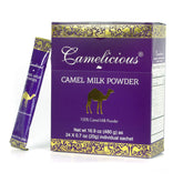 Camelicious 480g box with 24 packets offers convenient daily servings.
