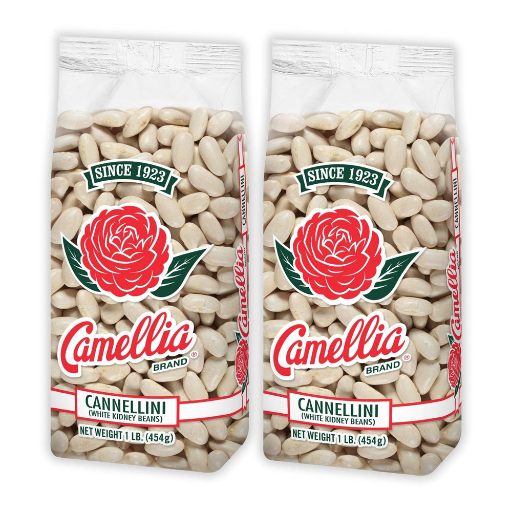 Camellia Brand Cannellini beans in a dry bag for versatile cooking.