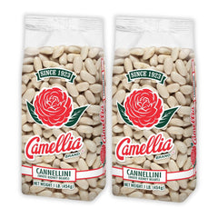 Camellia Brand Cannellini beans in a dry bag for versatile cooking.