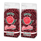Camellia Brand dried small red beans close-up for creamy red beans and rice.