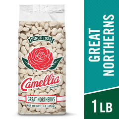 Camellia Brand beans in pot ready for a comforting hearty soup.