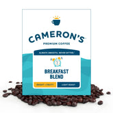 Cameron’s Coffee Breakfast Blend whole-bean 4 lb bag for easy morning brewing