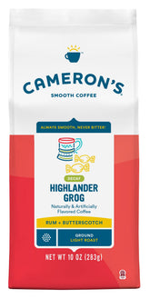 Camerons Coffee decaf Highlander Grog 10oz front label