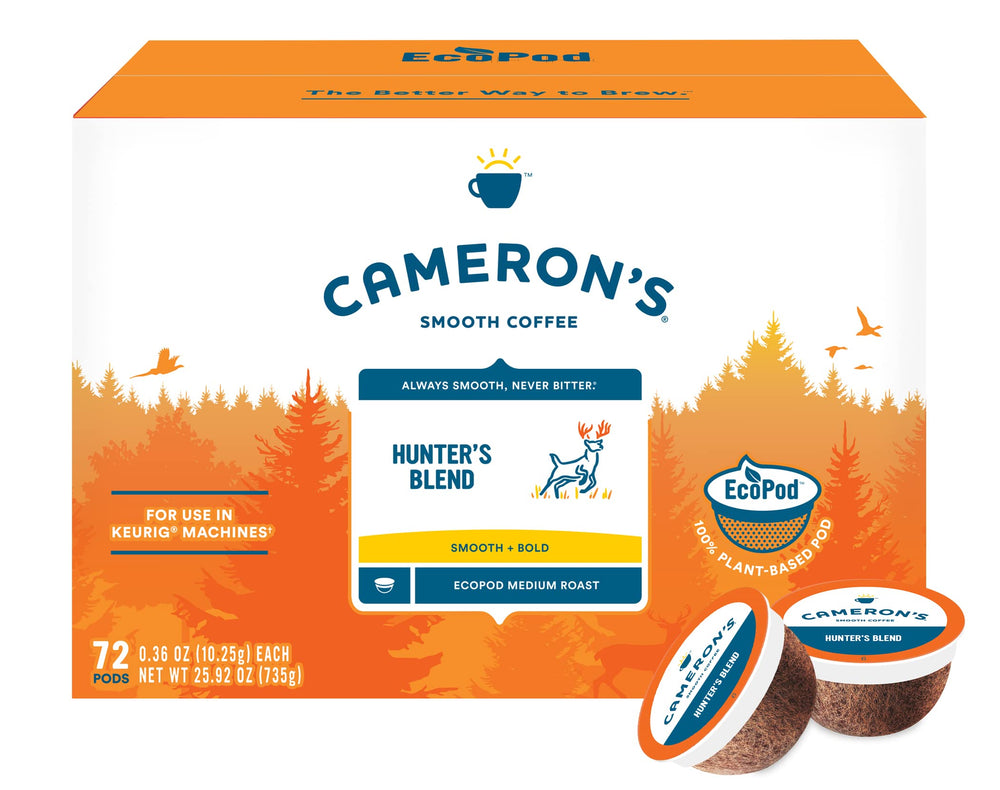 Cameron's Hunter's Blend pods pack for a smooth single-serve experience.