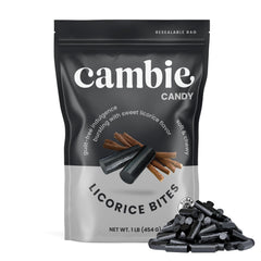 Cambie sugarfree licorice 1lb pouch ready for sharing.