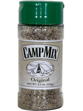 CAMP MIX Original all-in-one seasoning bottle on counter, ready for kitchen and grill
