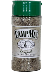 CAMP MIX Original all-in-one seasoning bottle on counter, ready for kitchen and grill