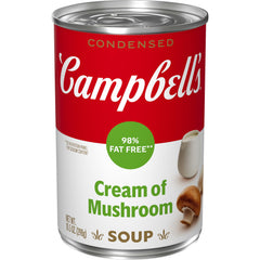Campbell's 98% Fat Free Cream of Mushroom Soup can provides a silky base for quick weeknight meals