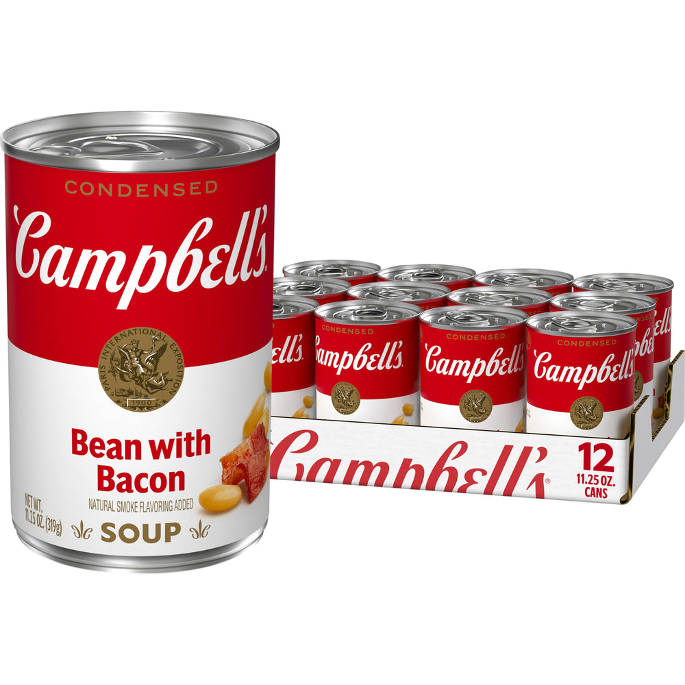 Campbell's Bean With Bacon Soup front can view for quick comfort