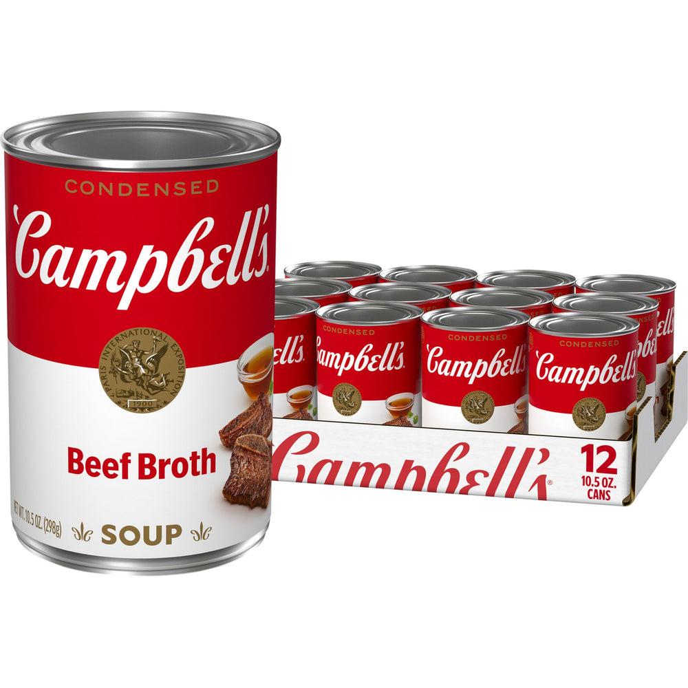 Campbell's Beef Broth front can view, perfect base for comforting soups.