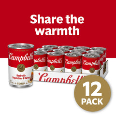 Campbell’s Beef Soup poured broth with savory aroma and texture