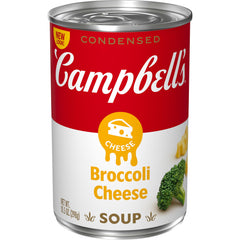 Campbell's Broccoli Cheese Soup can opened, quick cozy meal