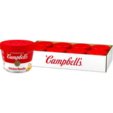 Campbell's Chicken Noodle Soup microwavable bowl ready in minutes for quick comfort.