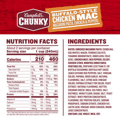 Camp Campbell’s Chunky Buffalo-Style Chicken Mac Soup bowl steaming for a quick comforting lunch.