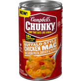 Campbell’s Chunky Buffalo-Style Chicken Mac Soup can showcasing bold flavor and protein.