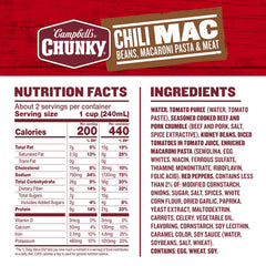 Serving bowl of Campbell's Chunky Chili Mac Soup, ready for a cozy meal.