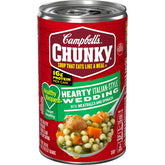 Campbell's Chunky Italian Wedding Soup can front view, protein-packed lunch option