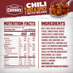 Ready-to-heat Campbell's Chunky chili after workouts and busy days