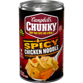 Campbell's Chunky Spicy Chicken Noodle can with bold flavors for a quick meal