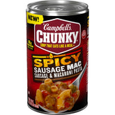 Campbell’s Chunky Spicy Sausage Mac can with bold flavor and ready to heat convenience