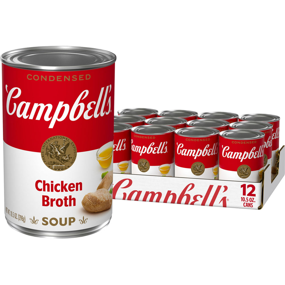 Campbell's Condensed Chicken Broth can, a rich base for soups and sauces
