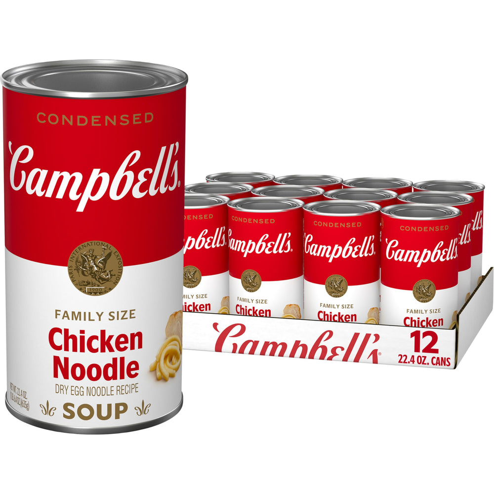 Campbell's Chicken Noodle Soup broth and chicken in a comforting bowl.