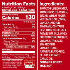 Campbell's Creamy Tomato Soup microwave-ready bowl enables fast, comforting lunch.