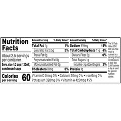 Campbell’s Healthy Request Cheddar Cheese Soup pour illustrates quick sauce substitute