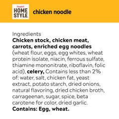 Campbell's Homestyle Chicken Noodle Soup serving with crackers captures a quick, satisfying lunch idea.