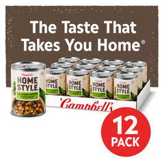 Parmesan garnish and red pepper on Campbell's Homestyle Italian Wedding Soup