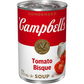 Campbell's Tomato Bisque can on the counter, ready for a comforting quick meal.