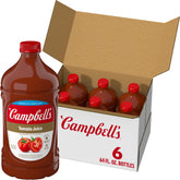 Campbell's 64oz tomato juice bottle with rich flavor for everyday meals.