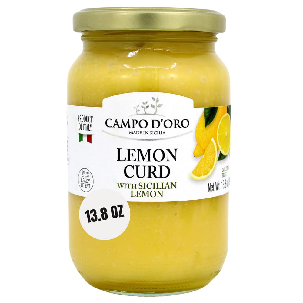 CAMPO D'ORO Lemon Curd jar showing creamy texture for spreads