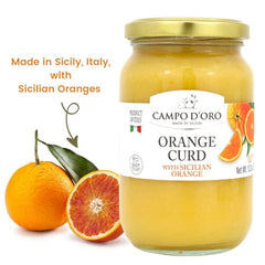 CAMPO D'ORO orange curd on a croissant, bright citrus flavor