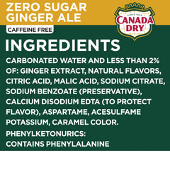 Canada Dry Zero Sugar Ginger Ale pack—great for sharing at gatherings.