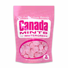 Canada Mints bulk bag with wintergreen mints ideal for sharing at home or office.