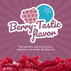 Candifi BerryFish vegan-friendly gummies highlighting plant-based ingredients.