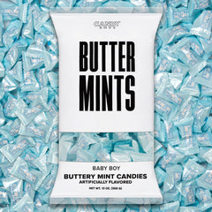 Candy Envy Baby Boy Buttermints 13oz bag, smooth melt for baby shower favors.