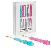 Candy Envy light blue rock candy stick with cotton candy flavor, ideal for celebrations.