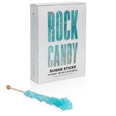Candy Envy light-blue rock candy stick wrapped, ideal for party favors