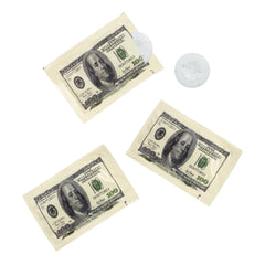 Candy Envy Money Mints back-of-pack design with bill motif.
