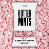 Candy Envy pink-wrapped buttermints bag displayed for celebrations and sweet snacking.