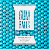 Candy Envy shimmer light blue gumballs closeup, ideal for party favors and candy buffets