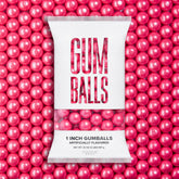Candy Envy Shimmer Pink Gumballs 1 inch pack view showing color and quantity